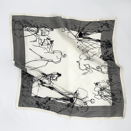 Siya Mullbärssilkes halsduk STELLA small 53x53 CM