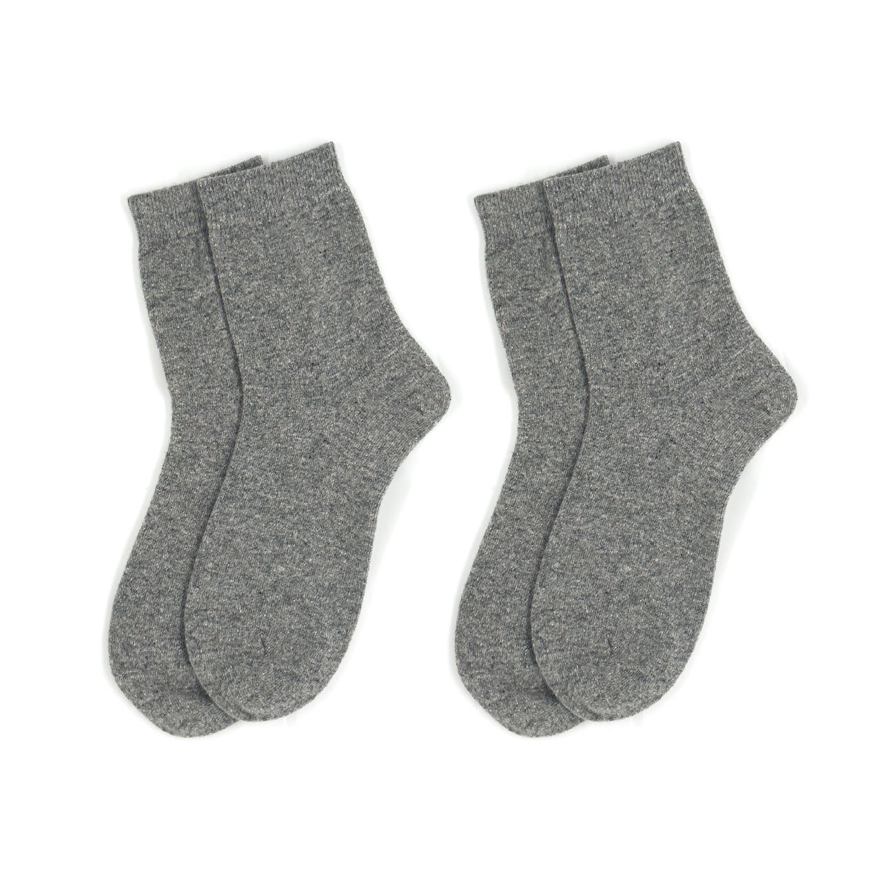 Set med 2 Siya Strumpor i mullbärssilke och ull i grå