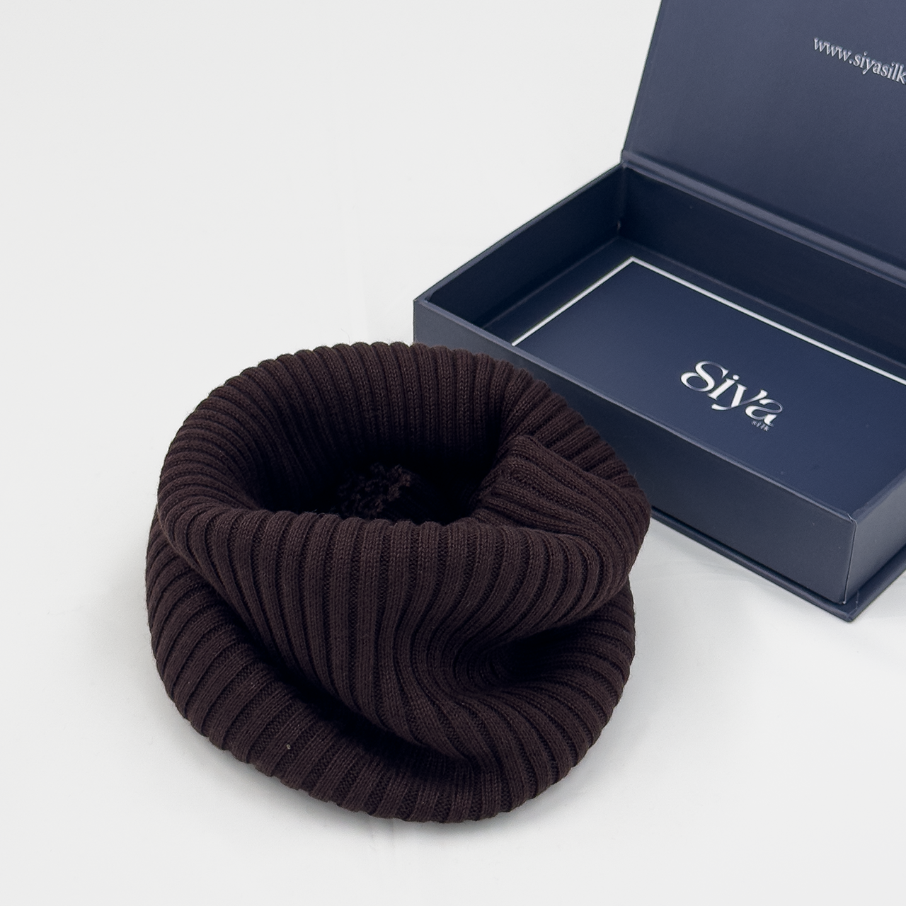 Siya Mulberry Silk and Cotton Scarf Brown