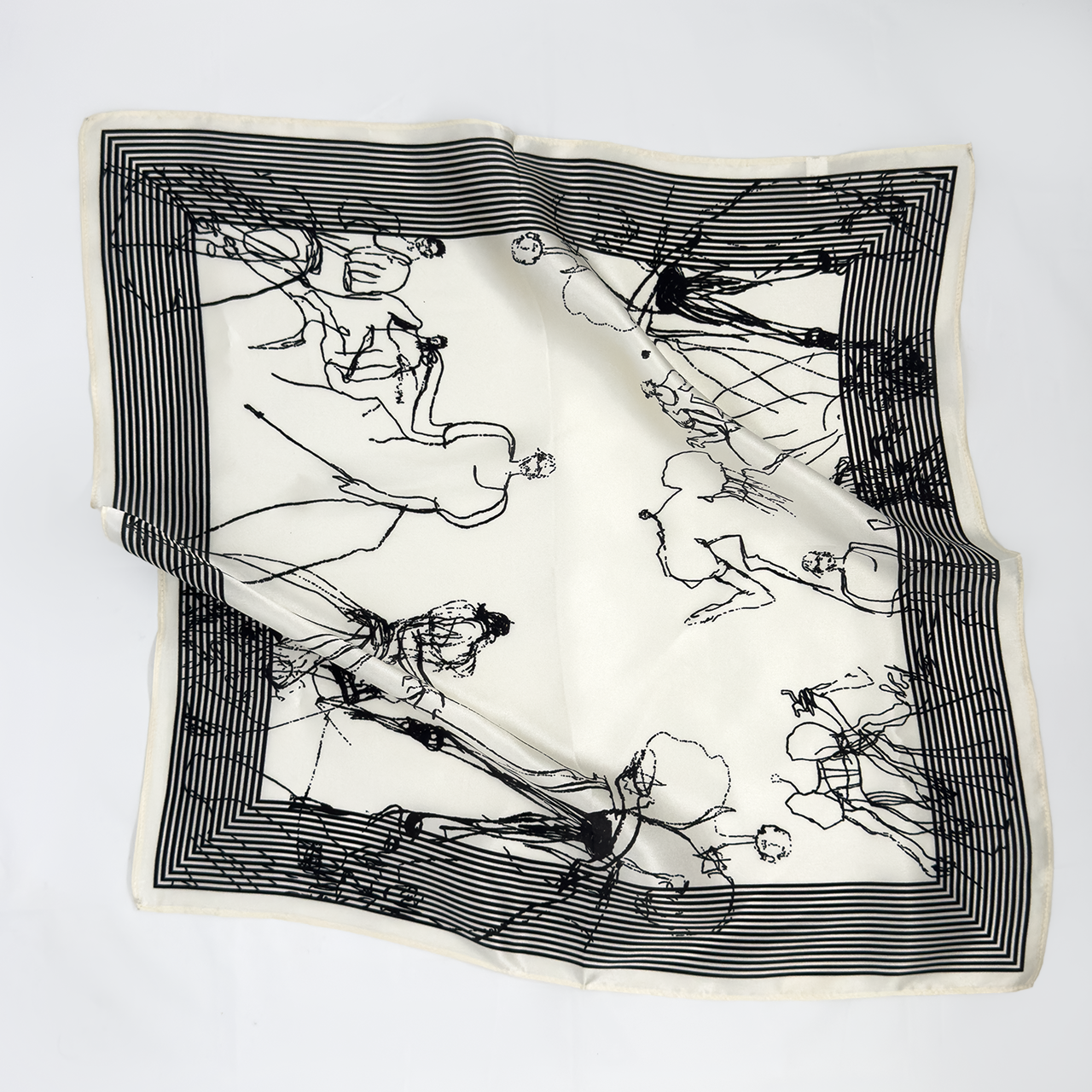 Siya Mullbärssilkes halsduk STELLA small 53x53 CM