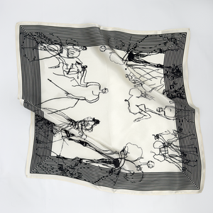 Siya Mullbärssilkes halsduk STELLA small 53x53 CM