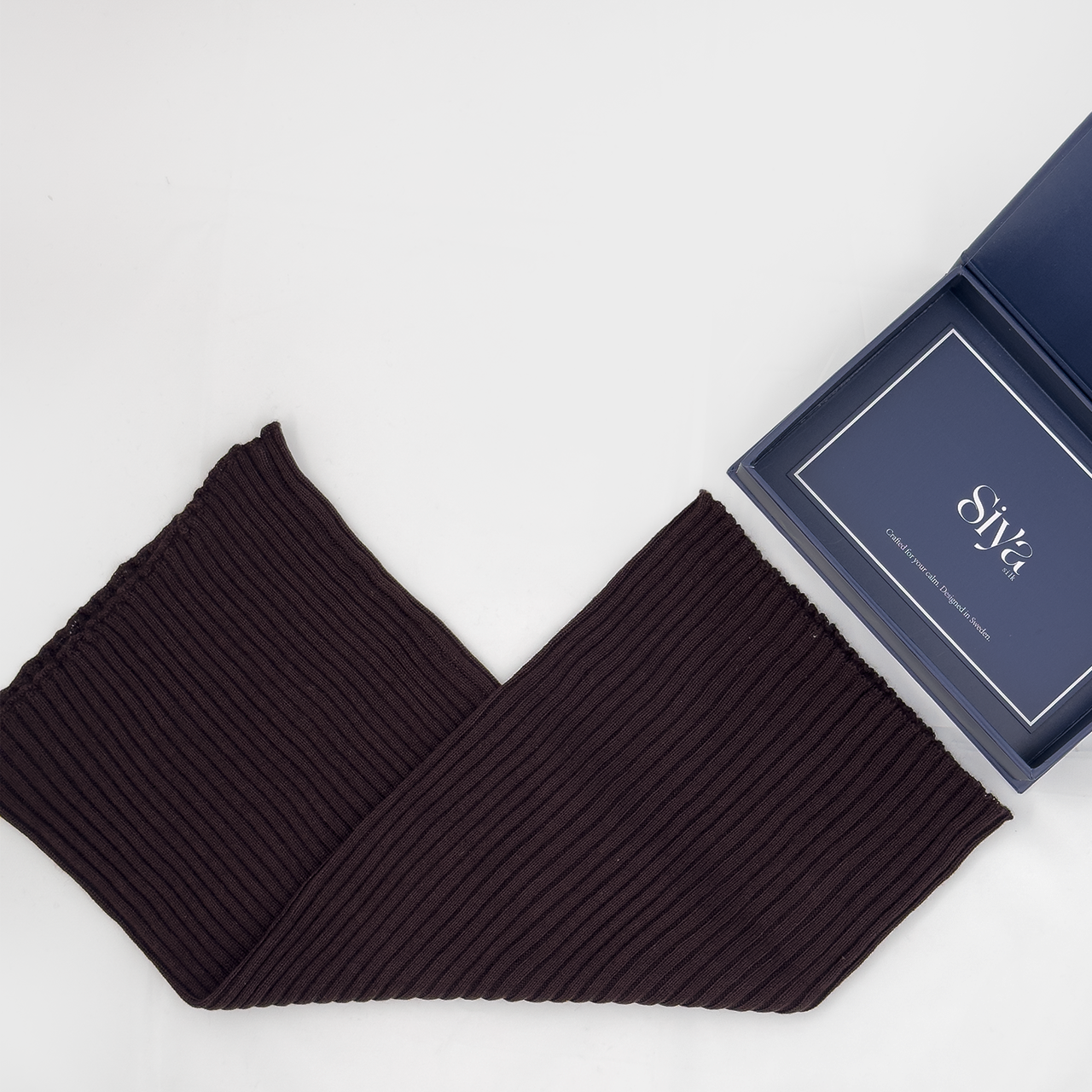 Siya Mulberry Silk and Cotton Scarf Brown