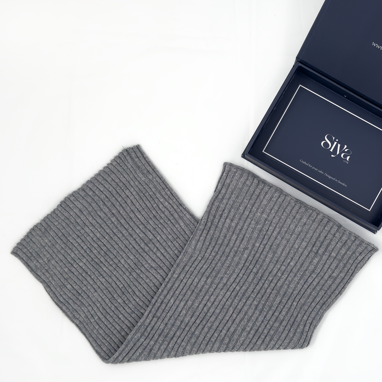 Siya Mulberry Silk and Cotton Scarf Gray