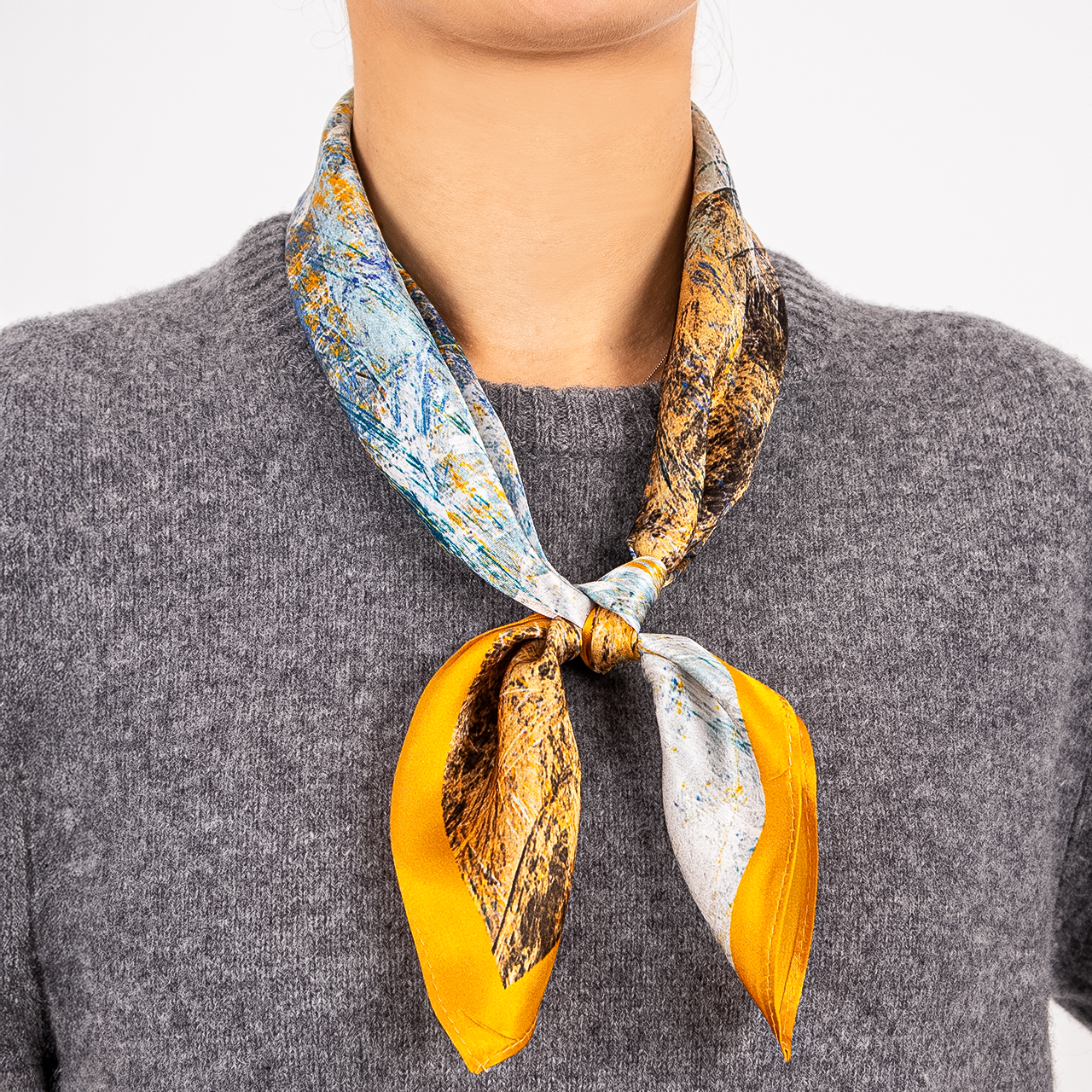 Siya Mullbärssilkes halsduk SERENA small 53x53 CM